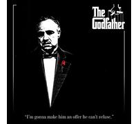 The Godfather Lienzo Impreso de Rosa roja de 40 x 40 cm, Poliéster, Multicolor, 40x40x3.2 cm