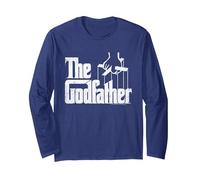 The Godfather Logo Manga Larga, Unisex para Adultos, Azul Marino, M
