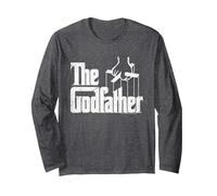 The Godfather Logo Manga Larga, Unisex para Adultos, Jaspeado Oscuro, XL