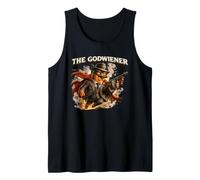 The Godwiener Vintage Hot Dog Maestro de la Parrilla Regalo Camiseta sin Mangas