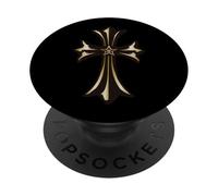 The Gold Star Cross PopSockets PopGrip Adhesivo