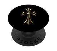 The Golden Beryl Cross Diamonds PopSockets PopGrip Adhesivo