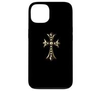 The Golden Beryl Cross Pave Diamonds Carcasa para iPhone 13