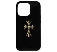 The Golden Beryl Cross Pave Diamonds Carcasa para iPhone 13 Pro