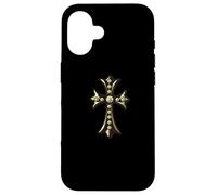 The Golden Beryl Cross Pave Diamonds Carcasa para iPhone 16
