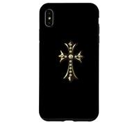 The Golden Beryl Cross Pave Diamonds Carcasa para iPhone XS MAX