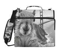 The Golden Gate Bridge - Organizador de carpetas con cremallera de 3 anillos de 1.5 pulgadas con correa, fácil de llevar, organizador de portafolios para escuela secundaria, gestor de carpetas de