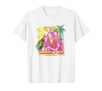 The Golden Girls Hearts Of Gold Retro Tropical Vibes Poster Camiseta
