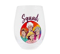 The Golden Girls Rainbow "Squad" Teardrop Stemless Wine Glass | Holds 20 Ounces