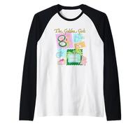 The Golden Girls Retro Stamp Collage Classic TV Show Camiseta Manga Raglan