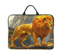 The Golden Lion Is - Funda de transporte grande con asa para laptop de 14 pulgadas, funda acolchada para mujer y hombre