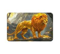 The Golden Lion Is Largesupernatural Symbols Black Printing - Toalla de playa de terciopelo de secado rápido con piel de melocotón, tamaño grande, 130 x 79 cm para adultos, toalla súper absorbente