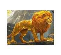 The Golden Lion Is - Rompecabezas de madera grande de 500 piezas para adultos, rompecabezas desafiante para juegos de tamaño de juego de 15 x 20.4 pulgadas