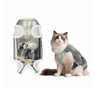 The Golden Mammoth in The Ruins - Traje de cirugía para perro, 100 % algodón, transpirable, de cuerpo completo, para perros y gatos con bonitos estampados, mascotas masculinas y hembras, talla XL
