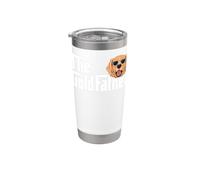 The GoldFather, divertido amante de los Golden Retriever para hombres Vaso térmico de acero inoxidable de doble pared