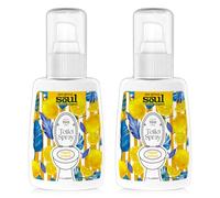 THE GOOD SOUL PROJECT Spray para inodoro, cítricos, paquete de 2