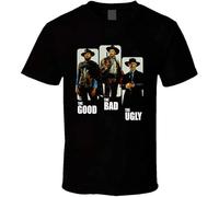 The Good The Bad & The Ugly - Camiseta gráfica para hombre, Negro , XL