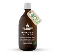 The Goodbye Company Aceite de ricino virgen extra - 4,25 oz - Aceite de ricino puro en frío, sin refinado, sin hexano - Para piel natural sana, crecimiento del cabello y pestañas (120 ml)