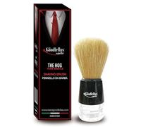 The Goodfellas' Smile Cepillo de afeitado - The Hog Pure Bristle cepillo de viaje de Omega Brushes - Cerdas de jabalí fabricadas en Italia, herramienta compacta de espuma facial para jabones y cremas