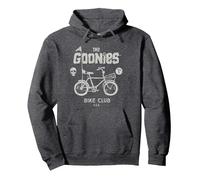 The Goonies Bike Club Sudadera con Capucha, Unisex para Adultos, Jaspeado Oscuro, L