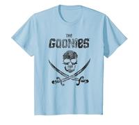 The Goonies Flag on Gray Camiseta, Niños, Azul Bebé, 2 años