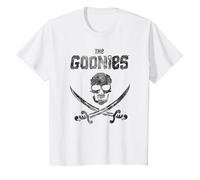 The Goonies Flag on Gray Camiseta, Niños, Blanco, 4 años