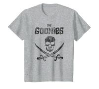 The Goonies Flag on Gray Camiseta, Niños, Gris Jaspeado, 10 años