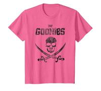 The Goonies Flag on Gray Camiseta, Niños, Rosa Jaspeado, 12 años