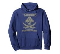 The Goonies Never Say Die Sudadera con Capucha, Unisex para Adultos, Azul Marino, M