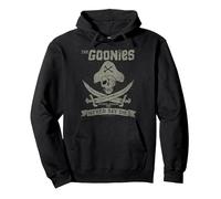 The Goonies Never Say Die Sudadera con Capucha, Unisex para Adultos, Negro, XXL