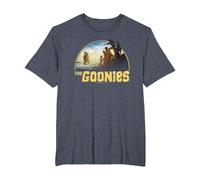 The Goonies Pirate Ship Camiseta, Hombre Tallas Grandes, Azul Jaspeado, 2X Alto