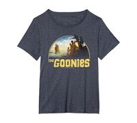 The Goonies Pirate Ship Camiseta, Mujer Tallas Grandes, Azul Jaspeado, 2XL Grande
