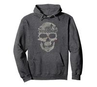 The Goonies Skull on Black Sudadera con Capucha, Unisex para Adultos, Jaspeado Oscuro, M