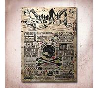 The Goonies Treasure Map Retro Vintage Metalign Metal Poster Metal Decor Metal Painting Wallticker Wallign Wall Decor Vintage Tin Sign Size: Approx. 20 * 30cm/ 7.8 * 11.8 Inch(L * W)