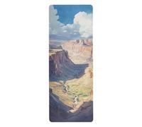 The Grand Canyon - Esterilla de yoga portátil para gimnasio impresa, antideslizante, toalla de yoga antideslizante con bolsas, tapete para ejercicio de 71 x 26 pulgadas