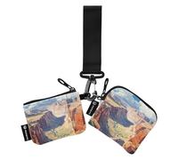 The Grand Canyon - Monederos para mujer, tarjetero, delgado, plano, tarjetero, con bolsillo con cremallera para mujer, 2 piezas para tarjetas