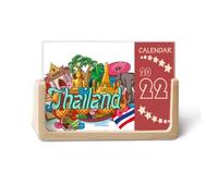 The Grand Elephant - Calendario de escritorio 2022 con graffiti de Tailandia, 12 meses