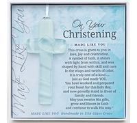 The Grandparent Gift Handmade Wall Hanging, Christening Cross by The Grandparent Gift Co.