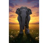 The Grasslands 200 Piece Jigsaw Puzzles for Adults, Colourful, Challenging & Brainteasing Adult Puzzles 200 Pieces Elephants, Fun jigsaws for The Whole Family 14x10 Inch
