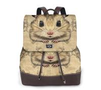 The Gray Little Mouse - Mochila de viaje de moda para mujer, mochila casual, mochila de cuero estampada para mujer para el trabajo