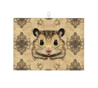 The Gray Little Mouse - Tapete grande de microfibra para escurrir platos, reutilizable, lavable, para accesorios de cocina, 18 x 24 pulgadas