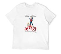 The Grease Movie Tshirt John Travolta Retro Musical Cool Danny Sandy Retro tee White 3XL
