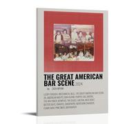 The Great American Bar Scene by Zach Bryan- Pósteres de lona para dormitorio, decoración de pared, pósteres, impresiones artísticas, póster impreso, pintura retro, decoración de pared para el hogar