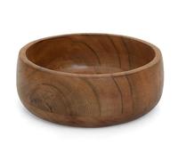 The Great Indian Bazaar Hermoso cuenco decorativo hecho a mano de madera de acacia de 8 x 2 para servir aperitivos para frutas secas, patatas fritas, mesa de centro, encimera, exposición, cuenco de