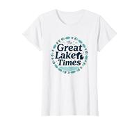 The Great Lake Times: Nostalgia Costera Camiseta, Mujer, Blanco, XS