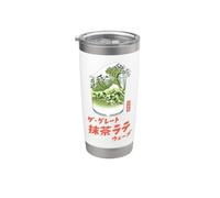 The Great Matcha Latte Wave Japanese Retro Pop Art Vaso térmico de acero inoxidable de doble pared