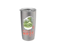 The Great Matcha Latte Wave Japanese Retro Pop Art Vaso térmico de acero inoxidable de doble pared