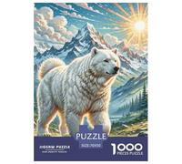 The Great Pyrenees Rompecabezas Apto para Adultos Y Niños 1000 Piezas Divertido Juego Desafiante Puzzle Decoración del Hogar 70x50cm/