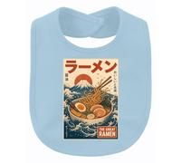 The Great Ramen Japan Wave Berg Y2K Babero, azul claro, talla única