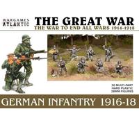 The Great War - Infantería alemana 1916-18 (30 figuras) de plástico duro multiparte (poliéster de alto impacto) figuras de 28 mm